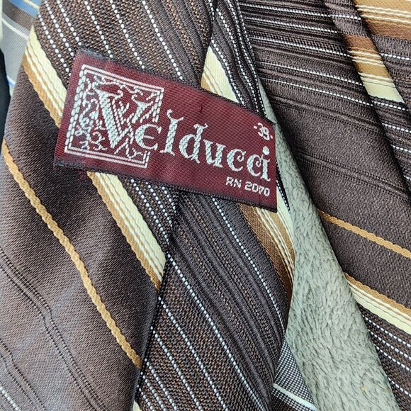 Four Piece Tie Assortment Set Mens Christian Dior Claudio Gatti Velducci - Picture 6 of 8